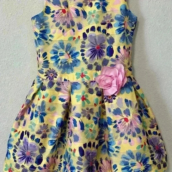 Girls Lined w/Crinoline Pretty Sleeveless Dressy Dress Wonder Nation SIze 6 - Picture 2 of 4